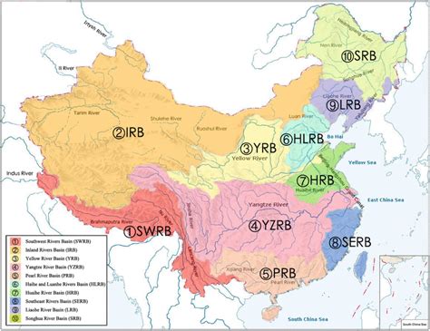 Map of Rivers in China